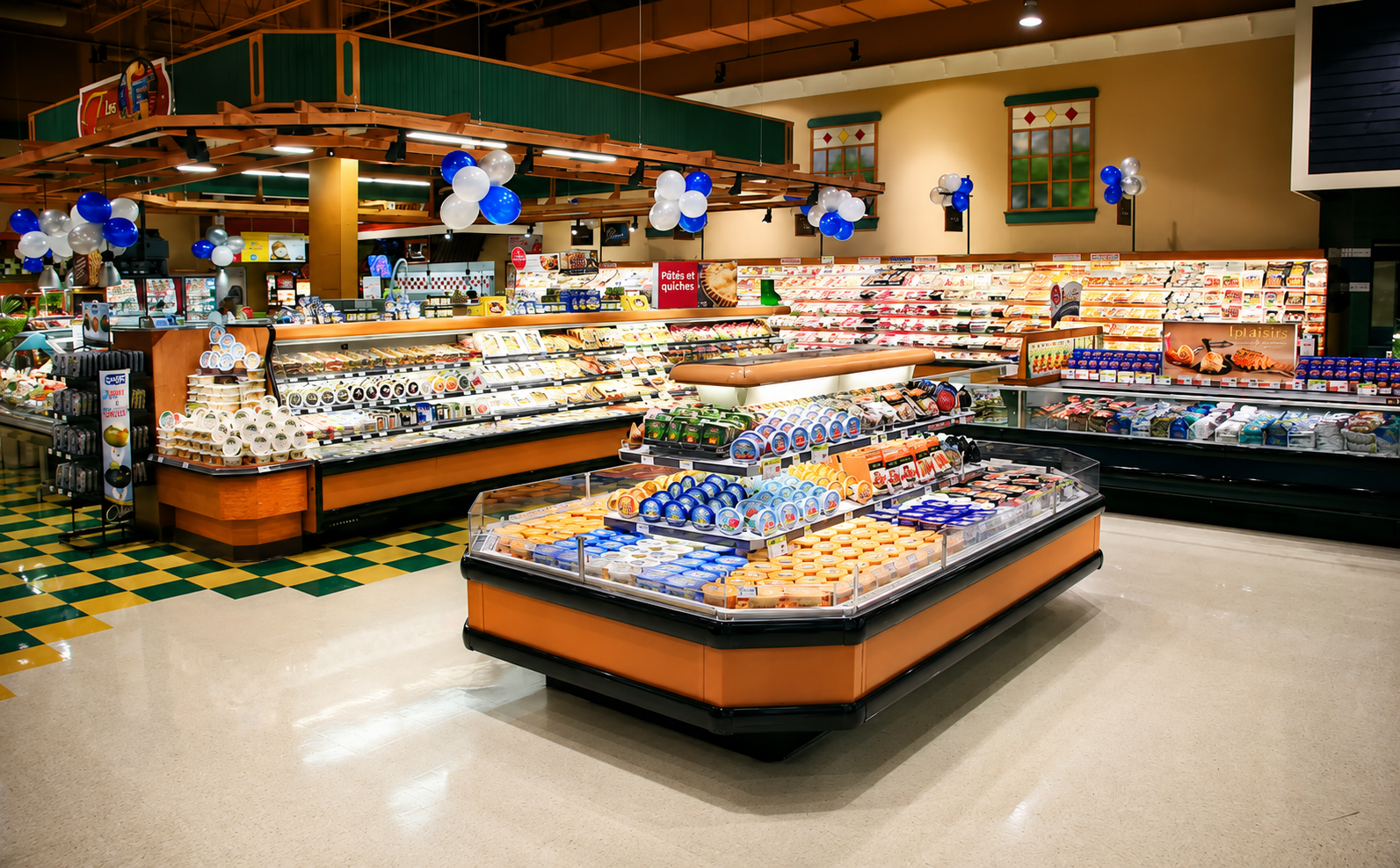 Fresh-food retail display refrigeration installed by SETPOINT
